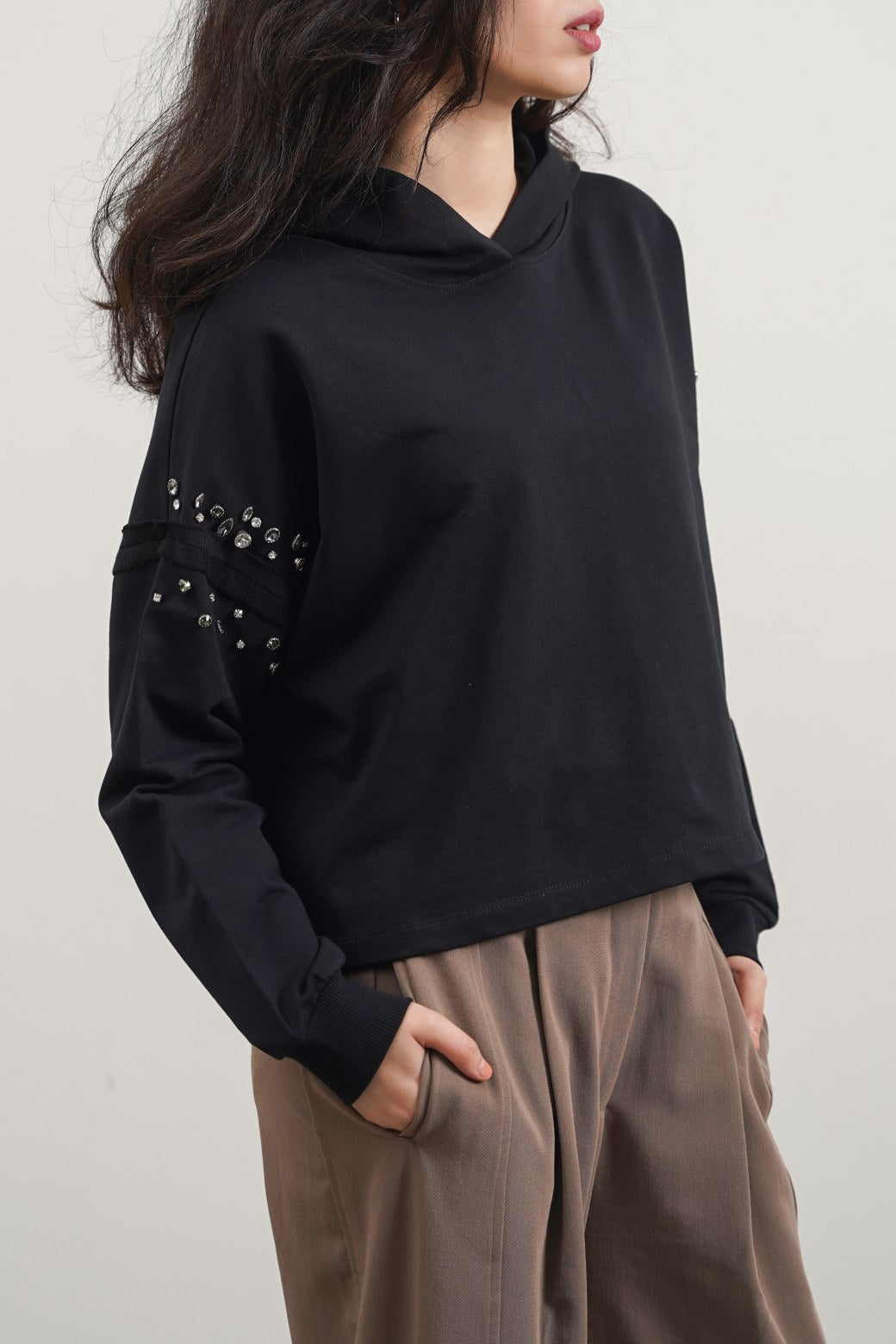 Jumboty Embellished Mid Length Hoodie - Jumboty